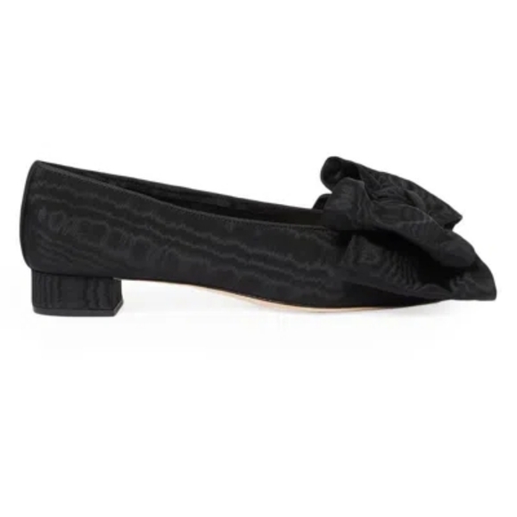 Loeffler Randall Noa Bow Flats Black Size 8 Balletcore Cottagecore Whimsigoth - Picture 5 of 16